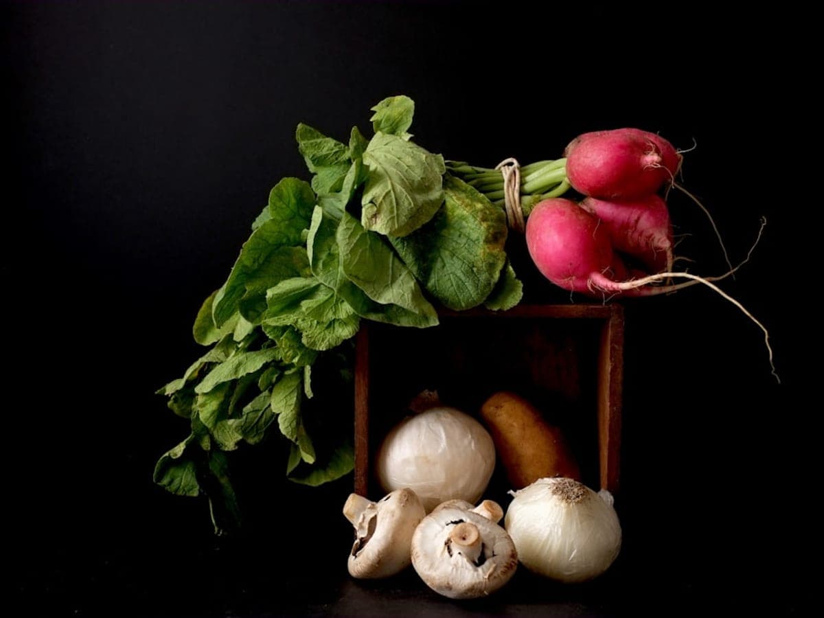 Greens & mushrooms